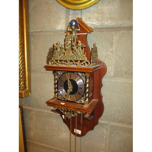 476 - Dutch Style 2 Weight Wall Clock