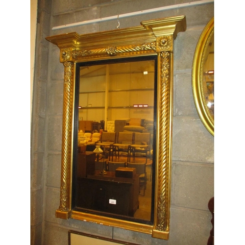 477 - 19th Century Gilt Frame Pillar Side Mirror, 103x64cm