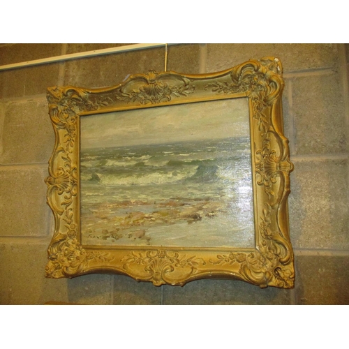 487 - William Bradley Lamond, Scottish 1857-1924, Oil on Canvas, The Sea Shore, 36x46cm