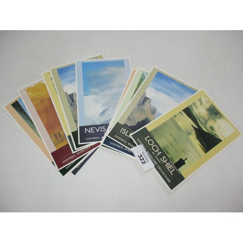 322 - Five Scotrail Posters and 12 Postcards, poster size 101x63cm