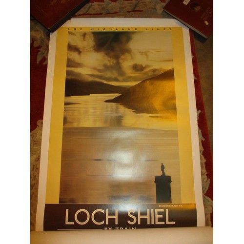 322 - Five Scotrail Posters and 12 Postcards, poster size 101x63cm