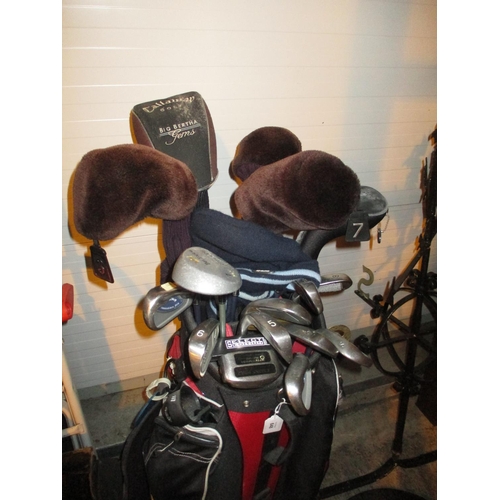 648 - Golf Bag with Callaway Steelhead X16 Golf Clubs and Others