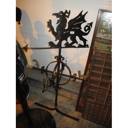 651 - Weather Vane, 112cm high,  63cm across the arrow below the dragon