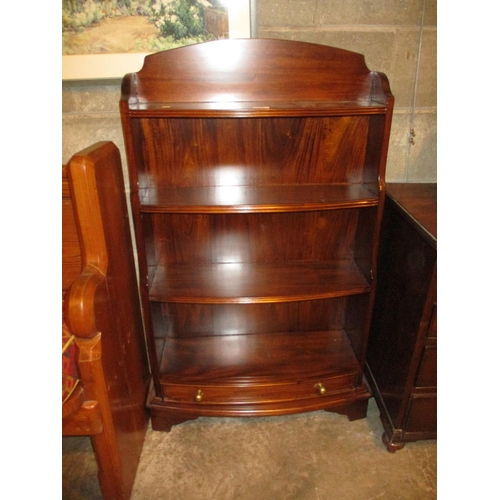 661 - Reproduction Mahogany Waterfall Bookshelves, 65cm