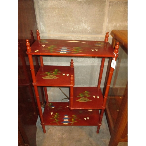 667 - Japanese Lacquer Display Shelves, 45cm wide, 69cm tall