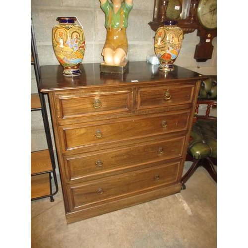 676 - 1920's Mahogany Chest of 5 Drawers, 98cm