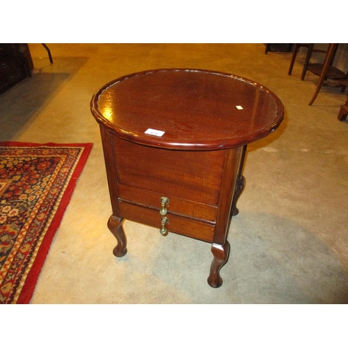 678 - Mahogany Work Box having a Pie Crust Coffee Table Top, 50cm