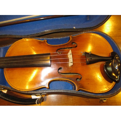 148 - Violin with Bow and Case