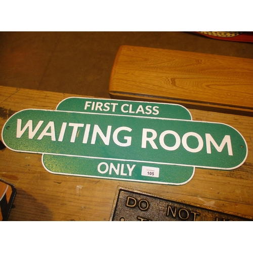 105 - Waiting Room Sign