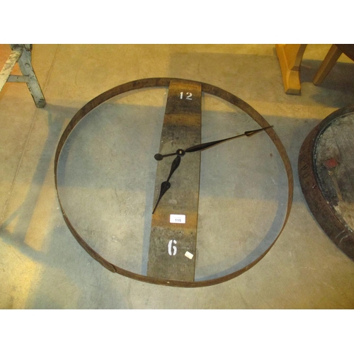 115 - Part Barrel Wall Clock