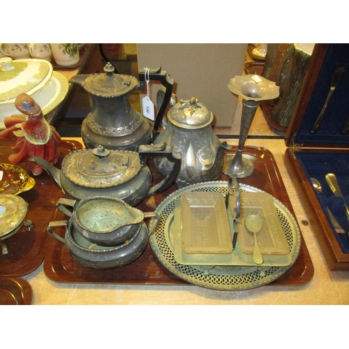 130 - Silver Plated 4 Piece Tea Service etc