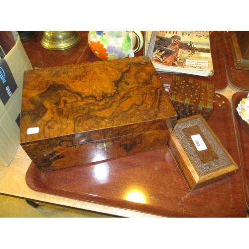 183 - Victorian Walnut Work Box and 2 Others