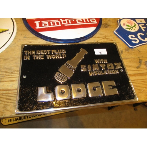 87 - Aluminium Lodge Plaque