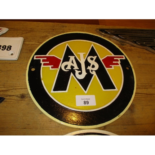 89 - AJS/Matchless Motorcycle Plaque