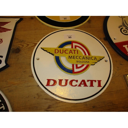 90 - Ducati Motorcycle Plaque