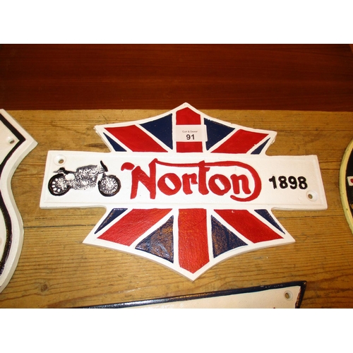 91 - Norton 1898 Plaque