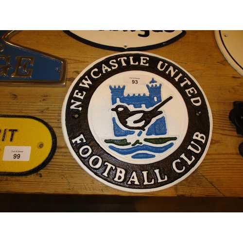 93 - Newcastle United Plaque