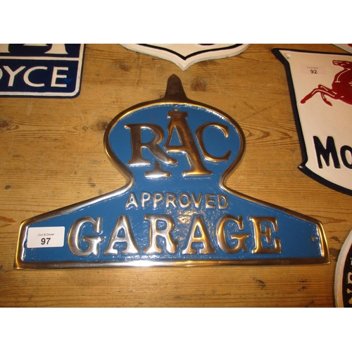 97 - Aluminium RAC Plaque