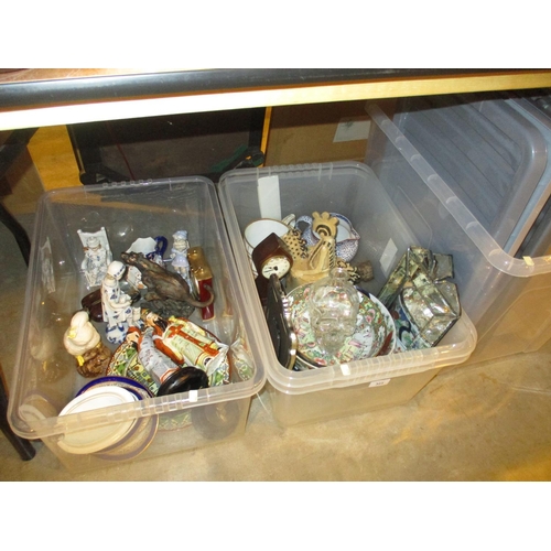 323 - Plastic Boxes of Decorative Ceramics and Collectables