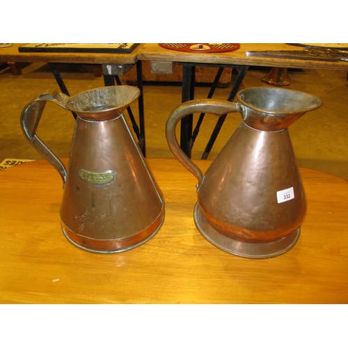 332 - Barthes-Rob Copper Gallon Jug and a Similar Copper Gallon Jug