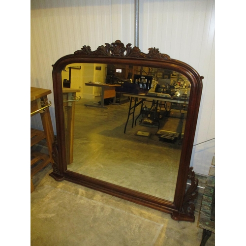 366 - Victorian Style Mahogany Overmantel Mirror, 127x139cm