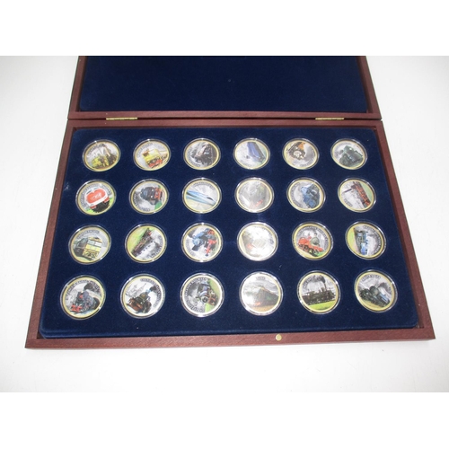 393 - Cased Collection of Train Related Tokens