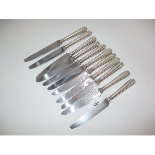 395 - Set of 11 Silver Handle Knives