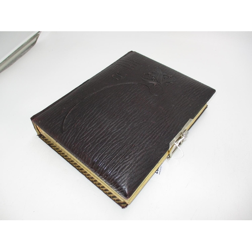 407 - Victorian Leather Photograph Album with Photographs