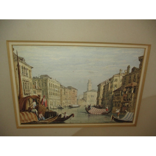 416 - Unsigned Watercolour, Venice Canal Scene, 10x15cm