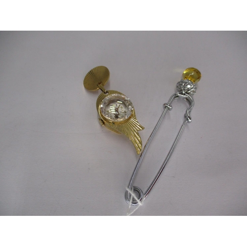 453 - Thistle Kilt Pin and Ladies Sheffield Brooch Watch