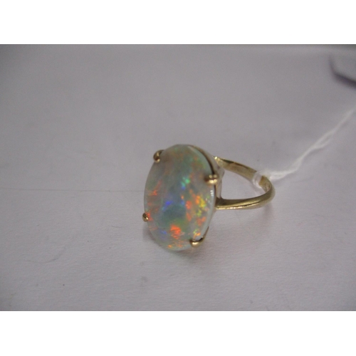 459 - 9ct Gold Opal Ring, 2.86g, Size P