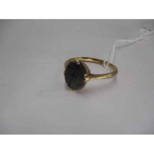 462 - 9ct Gold Agate Ring, 2.17g, Size O