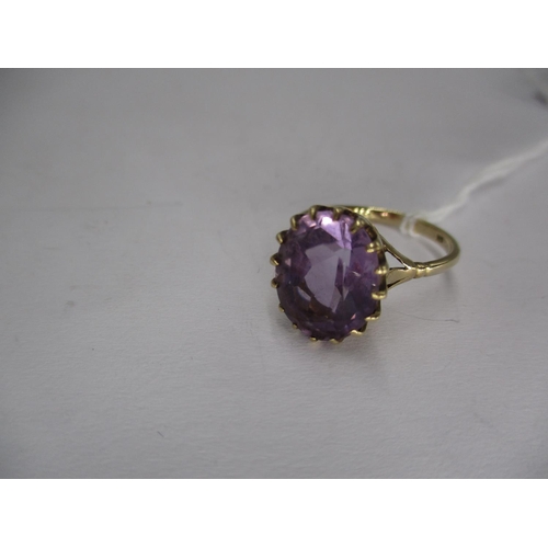 463 - 9ct Gold Amethyst Ring, 3.52g, Size N