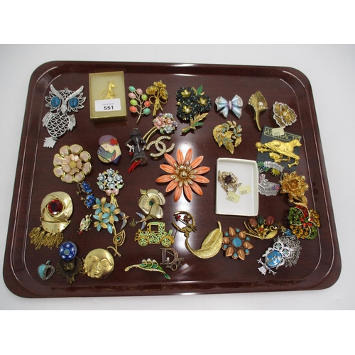 551 - Collection of Brooches etc