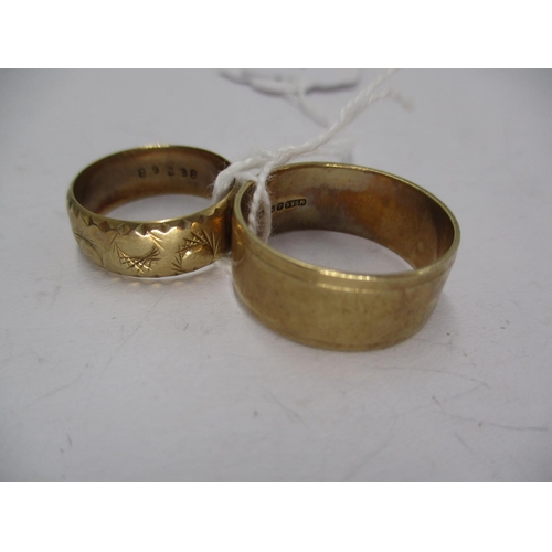 578 - Two 9ct Gold Wedding Rings, 10.26g