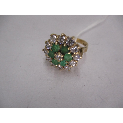 584 - 9ct Gold Cluster Ring, 4.15g, Size K