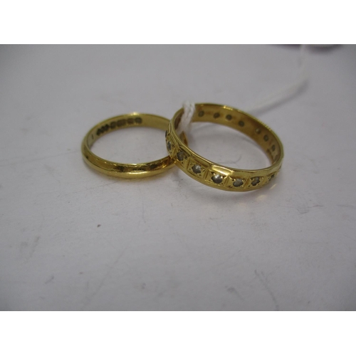 585 - 18ct Gold Wedding and Eternity Rings, 4.56g total