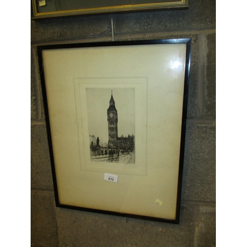 612 - Etching of Westminster