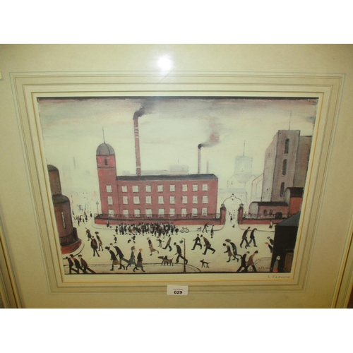 629 - Laurence Stephen Lowry R. A. (British, 1887-1976), Signed Print, Mill Scene, Sold by The Observer Ne...