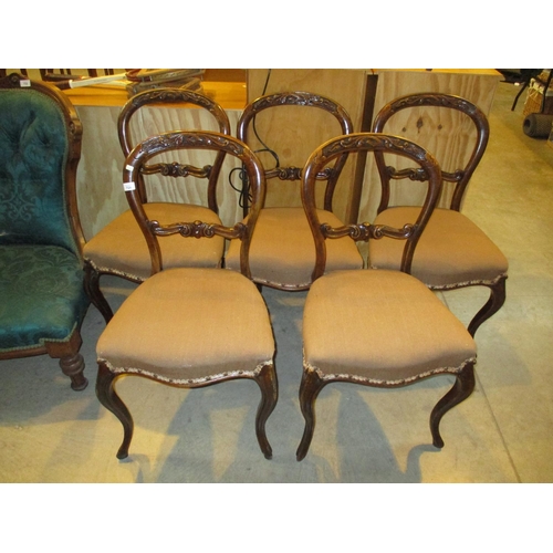 726 - Set of 5 Victorian Balloon Back Chairs