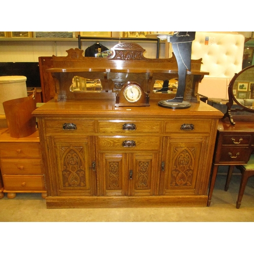 729 - Late Victorian Oak Sideboard, 158cm