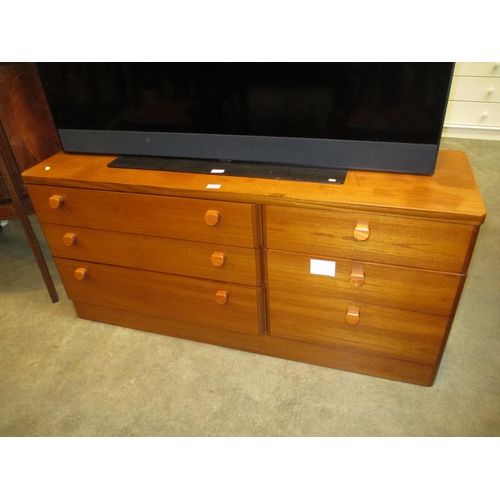 733 - Stag Teak Chest of 6 Drawers, 138cm