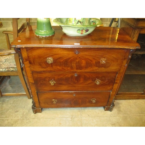 765 - Mahogany Chest of 3 Drawers, 95cm