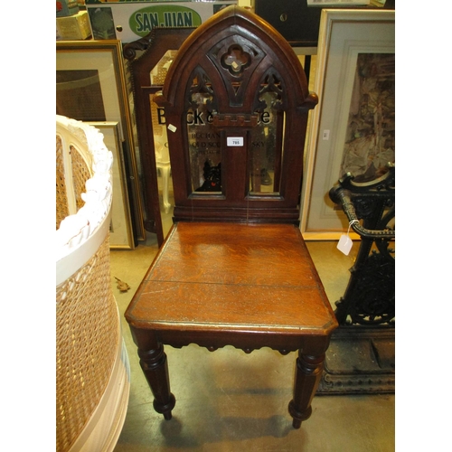 785 - Victorian Oak Hall Chair