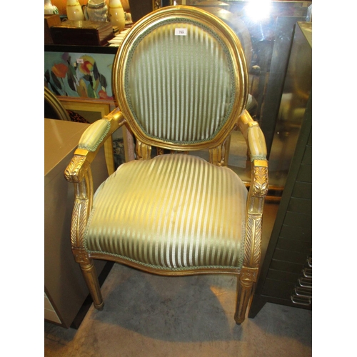 789 - French Style Gilt Wood Occasional Arm Chair