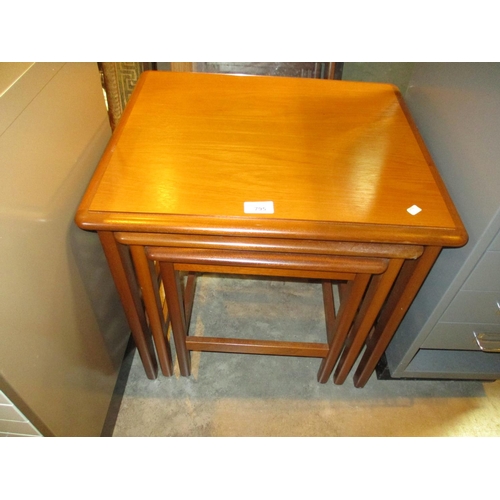 795 - Teak Nest of 3 Tables