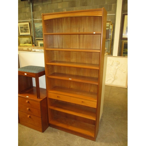 803 - Nathan Teak Tall Bookshelves, 87cm