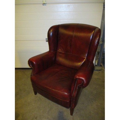 807 - Grange Burgundy Wing Back Easy Chair