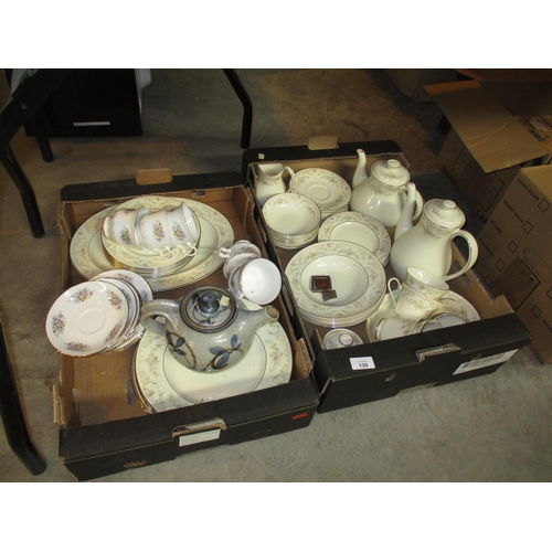 130 - Two Boxes with Royal Doulton Diana Dinner Service etc