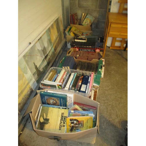 154 - Various Boxes of Books including Annuals, Dickens, Encyclopaedia, Cooking etc